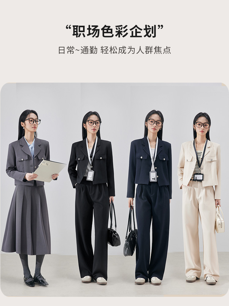 Women'S Formal Wear Petite - 小柄な女性向けのショートブレザー、春と秋の大学面接用フォーマルウェア、プロフェッショナルウェア、エレガントな通勤スーツ