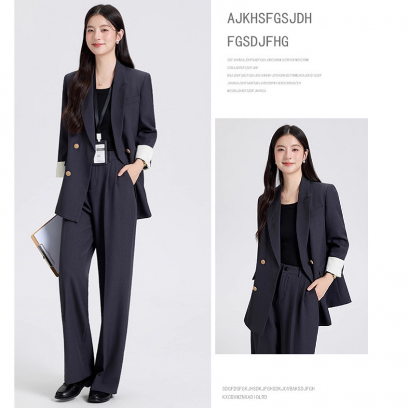 Women'S Formal Wear Petite - 春と秋の女性用スーツセット、大学生の面接用プロフェッショナルフォーマルウェア、プチサイズ、高級カジュアル通勤服