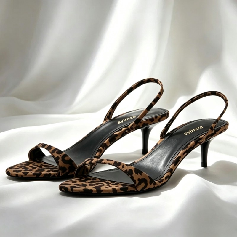 Kitten Heel Women - 2026年夏セクシーオープントゥハイヒールサンダル レディースファッション ラウンドトゥ スリングバックヒール 快適なキトゥンヒール デザイナーサンダル