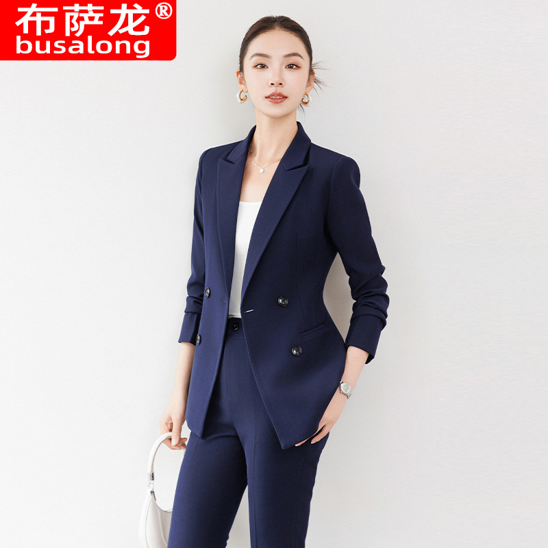 Women'S Formal Wear Petite - 春と秋の女性用スーツセット、面接用の新しいフォーマルウェア、ホテルマネージャーの作業服、高級プチスーツ、プロフェッショナル向け
