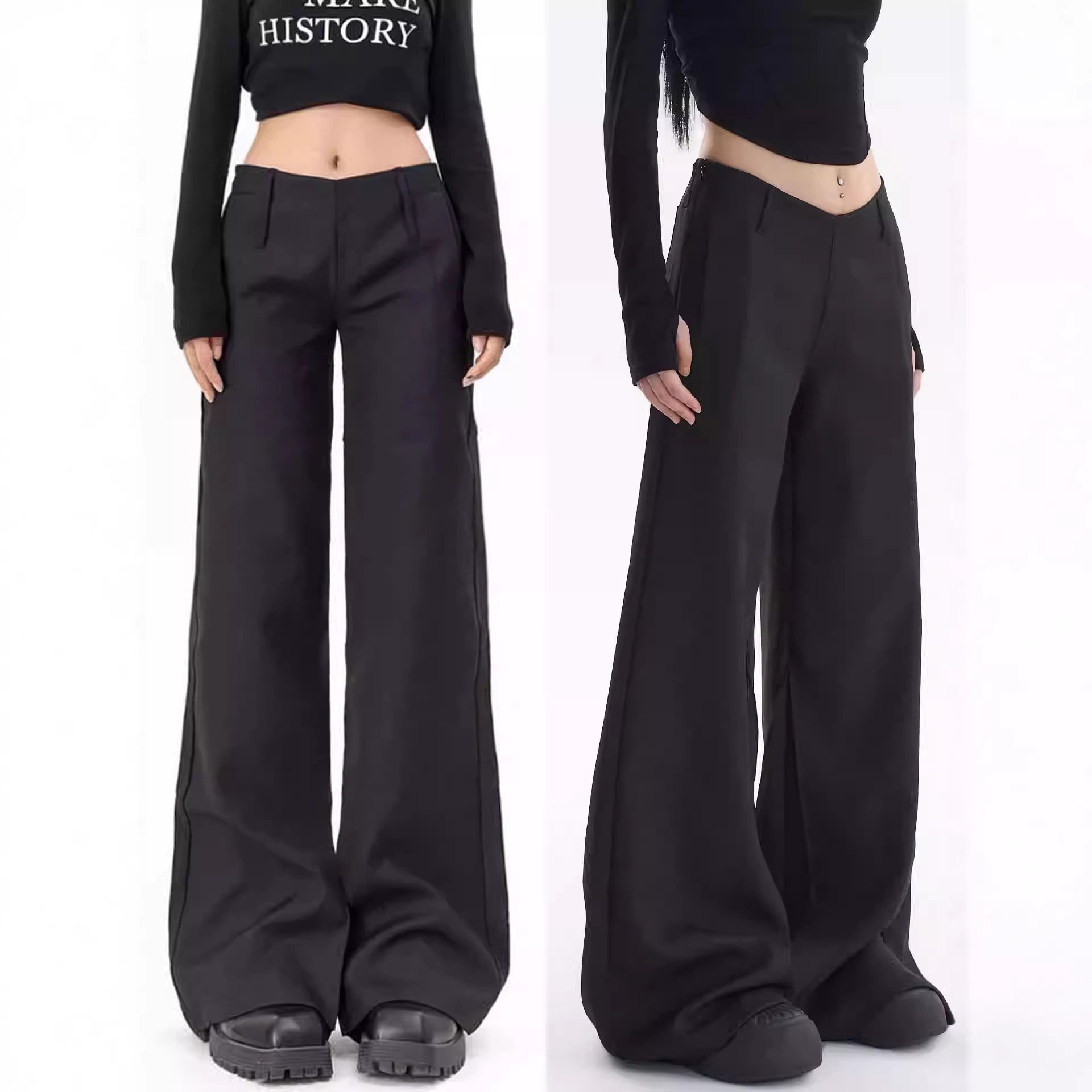 春の婦人服 ローウエスト スリミング テーラードトラウザーズ - Tailored Trouser Wide のレビューと価格