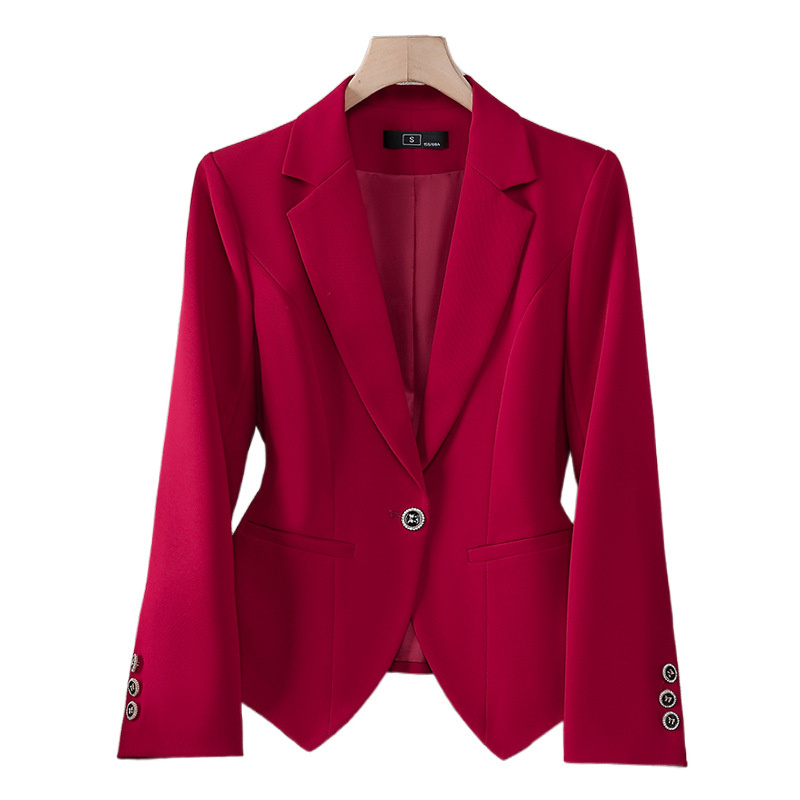 新しいファッション女性フォーマルブレザー女性赤白黒オフィスス - Women Formal Wear Coat のレビューと価格