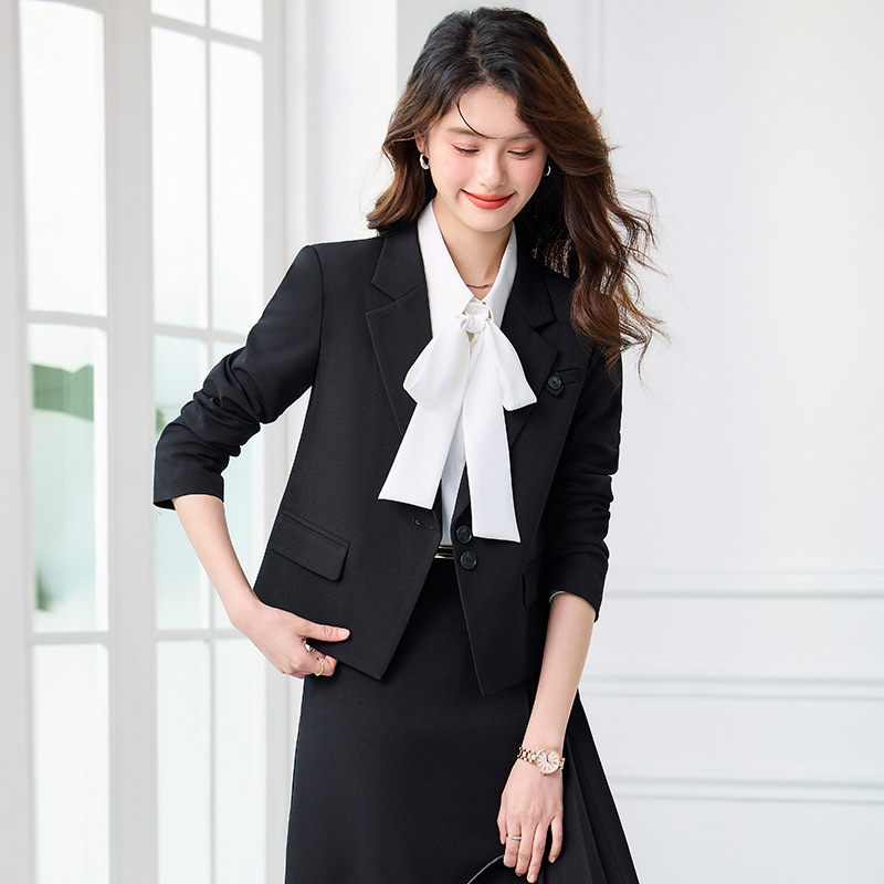 春と秋のグレーのレディーススーツセット、大学生の面接、通勤フ - Women'S Formal Wear Petite のレビューと価格