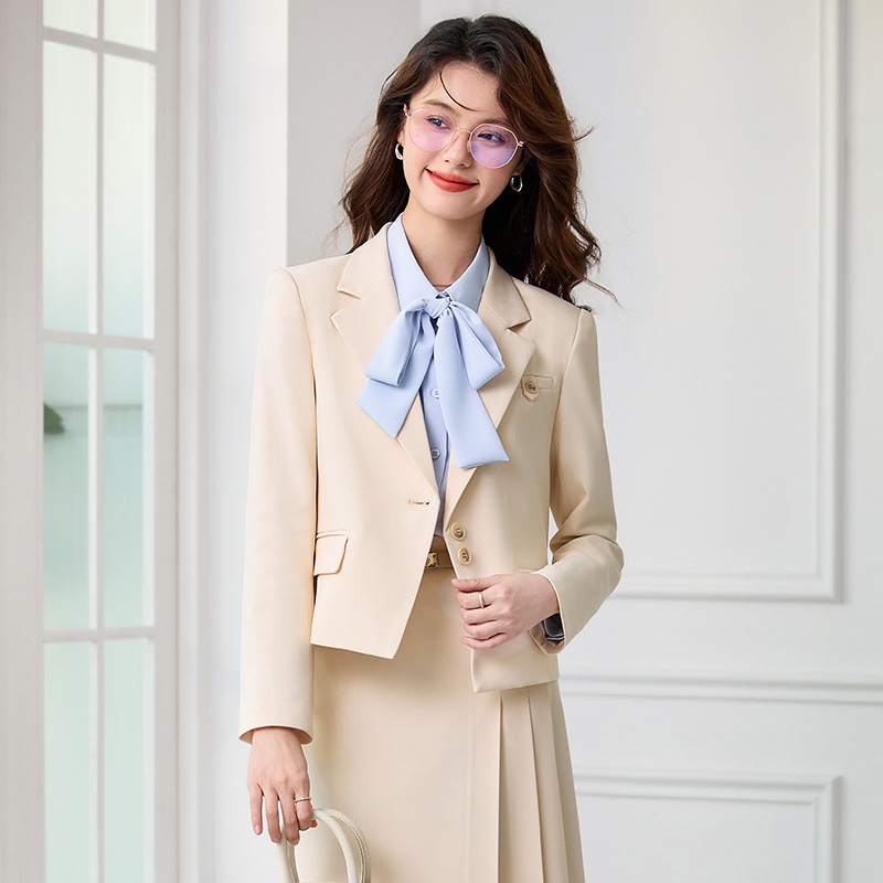 春と秋のグレーのレディーススーツセット、大学生の面接、通勤フ - Women'S Formal Wear Petite のレビューと価格