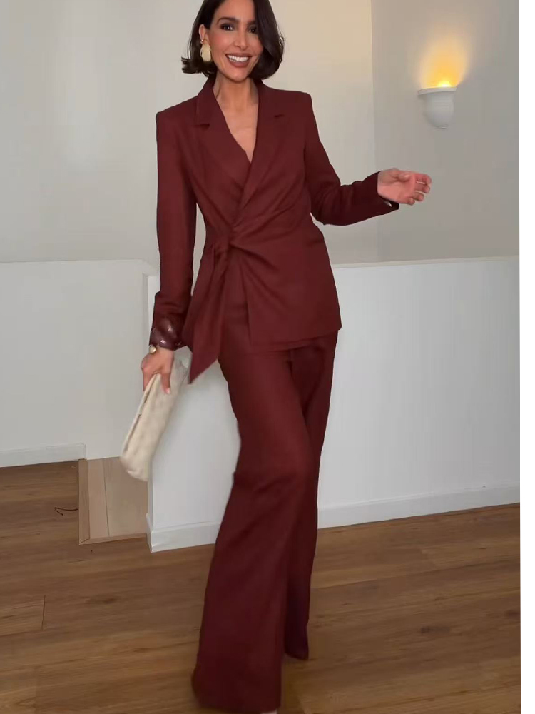ファッションオフィスレディースブレザーパンツスーツエレガント - Women Formal Wear Trousers のレビューと価格