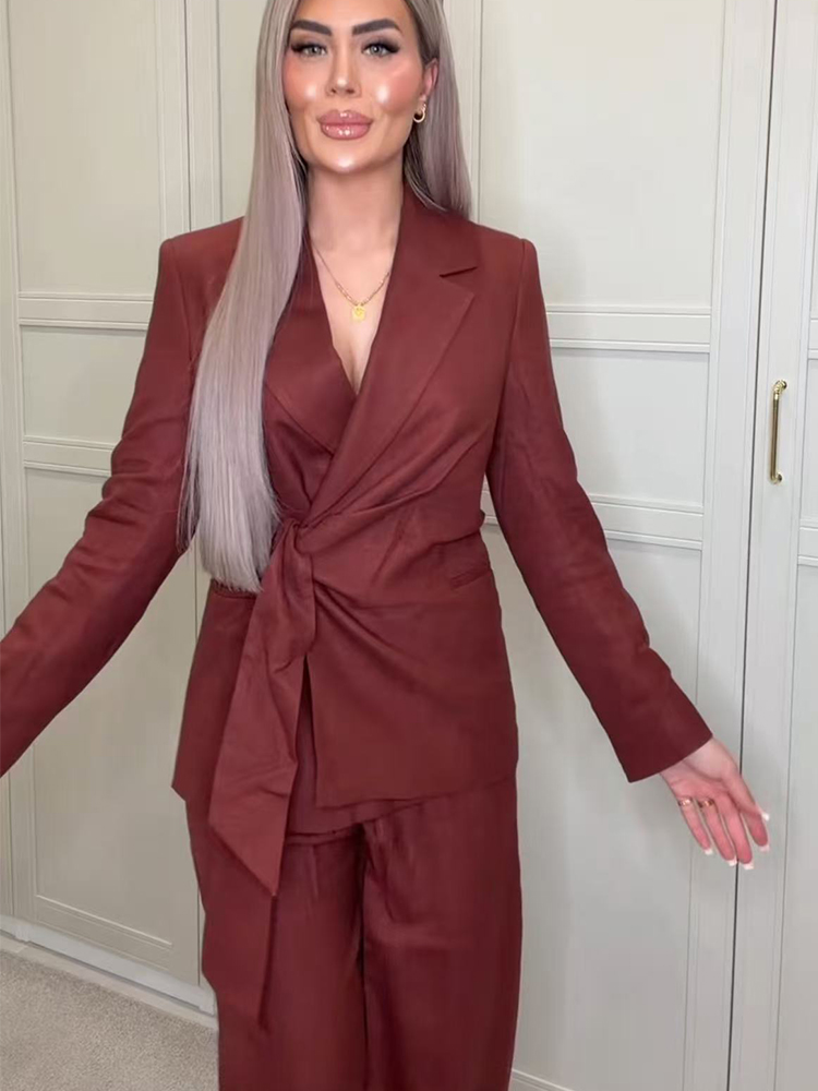 ファッションオフィスレディースブレザーパンツスーツエレガント - Women Formal Wear Trousers のレビューと価格