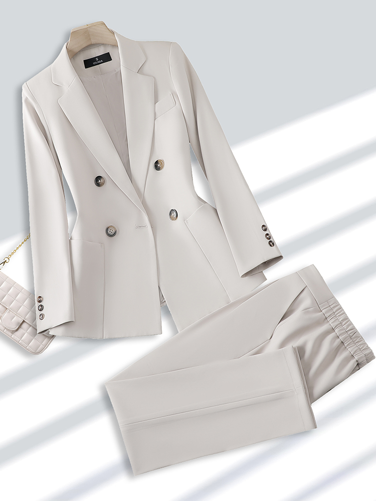 女性のためのブレザーとズボンのスーツ、オフィス、ビジネス、仕 - Women Formal Wear Trousers のレビューと価格
