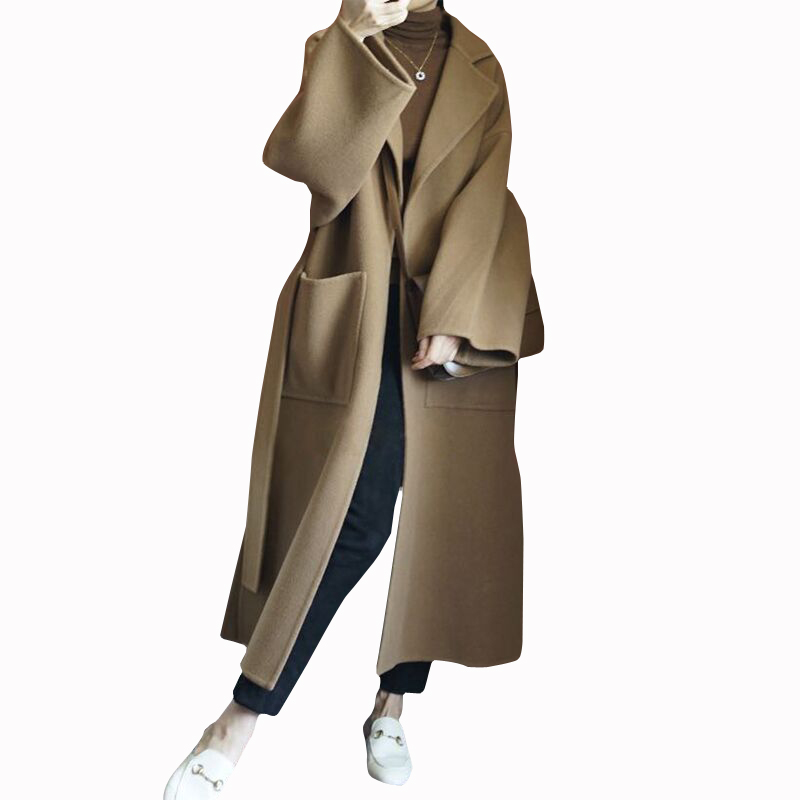 エレガントなレディースロングコート、100％純毛、両面着用可 - Women Formal Wear Coat のレビューと価格