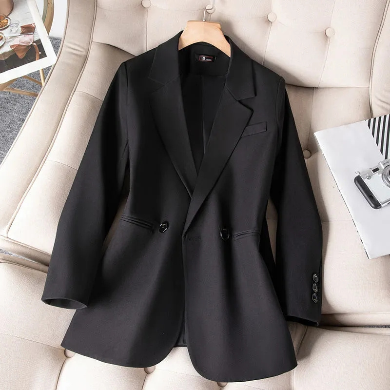 女性のためのフォーマルなブレザー,新しいピンクの黒の女性の長 - Women Formal Wear Coat のレビューと価格