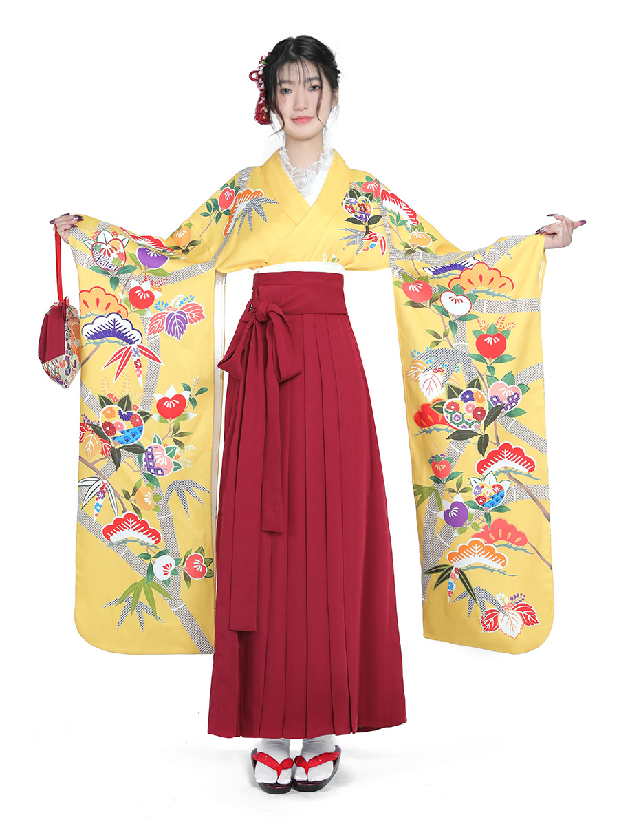 女性用和服セット わびさびスタイル ハカマドレス 伝統的な卒 - Women Formal Wear For Graduation のレビューと価格