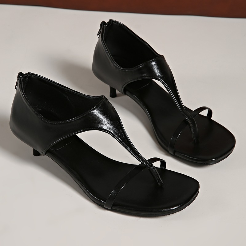 ミニマリスト T ストラップ キトゥン ヒール サンダル - - Kitten Heel Women のレビューと価格