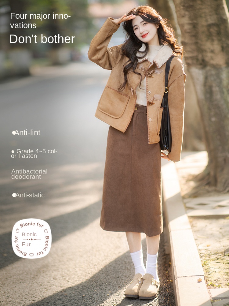 レディース冬用スエードショートコート、2025年新作、小柄な - Women'S Formal Wear Petite のレビューと価格